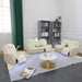 Power Recliner Sofa Set with LED, Leather Reclining Sofa Set, Living Room Furniture Set with USB Charging (Cream White Upgraded Version Total of 8 Cup Holders)