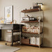 4-Tier Industrial Bookshelf, Storage Bookcase for Living Room, Bedroom, Home Office, and Kitchen, 11.81"X31.5"X51.18" Inches (Walnut, 4T32IN)