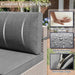 Patio Furniture Set, 12-Piece Outdoor Sectional Sofa with Swivel Rocker Chairs & Ottomans, Wicker Patio Conversation Set with Coffee Table, Gray Cushions