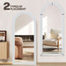 71x30 Full Length Arched Mirror Handcrafted RusticWhite