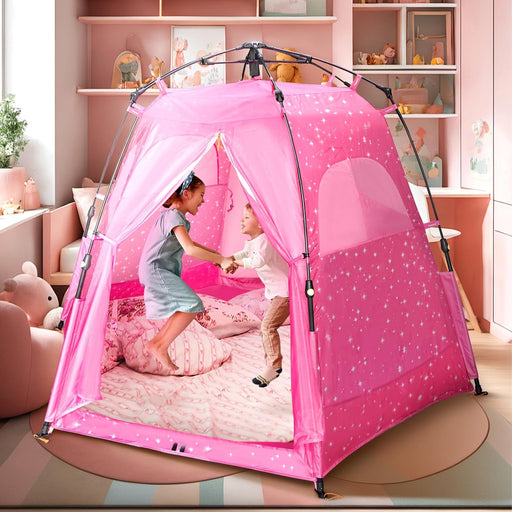 Kids Pop-Up Play Tent: 78"X66" Portable Baby Playpen Large Princess Castle Playhouse for Girls Indoor Outdoor - Toddler Play Yard with Canopy for Beach