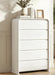 White 5-Drawer Dresser for Bedroom, 50.5" Tall Chest of Drawers