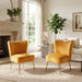Yellow Wingback Slipper Armchair UltraLux Deluxe Two