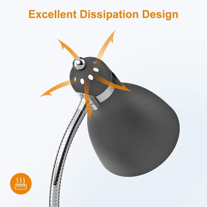 Black Floor Reading Lamp With Adjustable Gooseneck