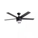 Merwry 52 In. Integrated LED Indoor Matte Black Ceiling Fan with Light Kit and Remote Control