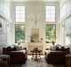 6 Light Farmhouse French White Distressed Chandelier