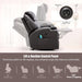 Brown Power Recliner with Massage & Heat