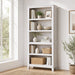 71" Farmhouse Bookcase, 5-Tier Bookshelf with Adjustable Shelves | Adjustable Shelves, Easy Assembly