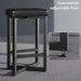 Bar Stools Set of 4, 24.6" Counter Height Backless Barstools | Black Upholstered PU Leather Seats, Metal X-Frame & Footrest, Modern Kitchen Stools for Home Bar, Dining Room