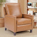 Genuine Leather Pushback Recliner Chair for Living Room, Brown