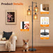 72 Inch Boho Floor Lamp HandwovenShade DimmableLighting