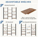 Wide Adjustable Bookshelf With Industrial Modular Panels