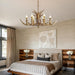 Six Light Antler Chandelier With Durable ResinComposite
