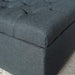 Ottilie Fabric Storage Ottoman, Dark Grey Dimensions: 17.50”D X 51.00”W X 17.00”H
