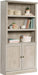 Miscellaneous Storage Bookcase with Doors, Adjustable Shelves, 5 Shelf Bookcase - Chalked Chestnut Finish