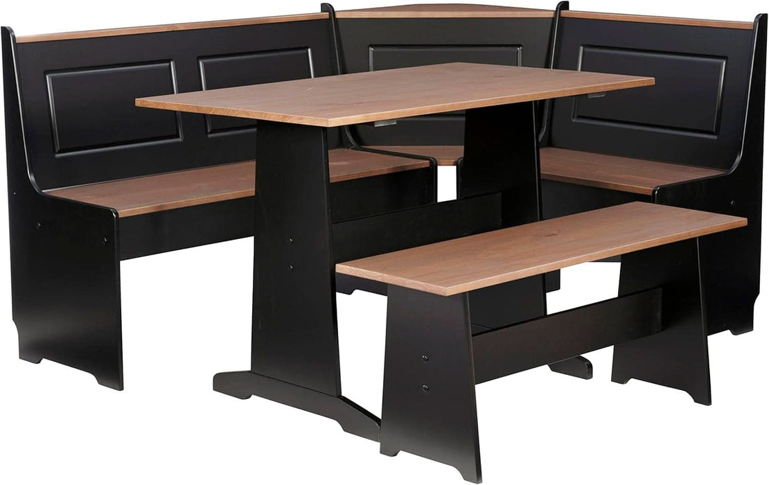 Black and Pecan Breakfast Dining Set Ardmore Nook