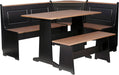 Black and Pecan Breakfast Dining Set Ardmore Nook