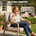 4 Piece Patio Furniture Set Outdoor Conversation Set Brown