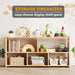 Natural Wooden Montessori Bookshelf Five Compartments