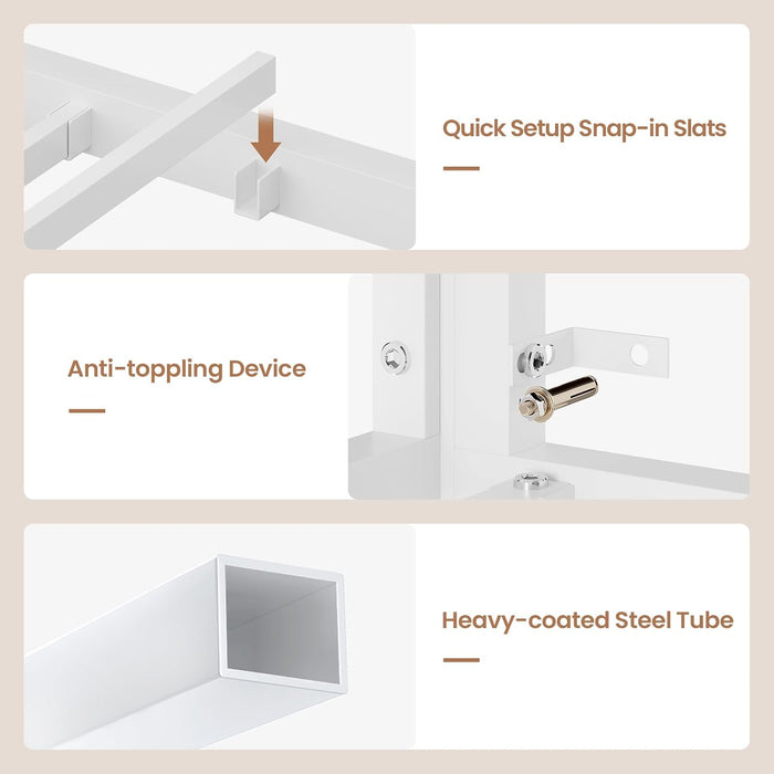 White Twin Over Twin Bunk Bed IntegratedStorageDrawers