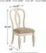 Realyn French Country Ribbon Back Dining Chair, 2 Count, Chipped White