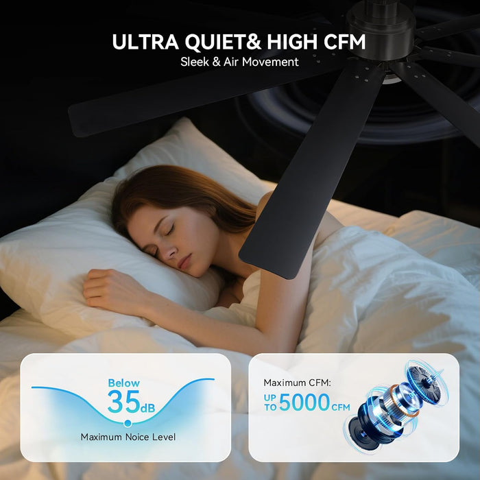 Smart Reversible Ceiling Fan With Integrated Lighting