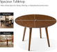 round Dining Table for 4, 45” Solid Wood Kitchen Table, Small Dinner Coffee Writing Table for Kitchen Dining Room, save Space, Walnut