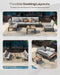 Aluminum Outdoor Patio Conversation Set with 4 Seats & Coffee Table