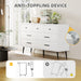 White 7 Drawer Dresser With AntiTip ConstructionQuality