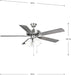 Airpro 52 In. Brushed Nickel 5-Blade AC Motor Transitional Ceiling Fan with Light
