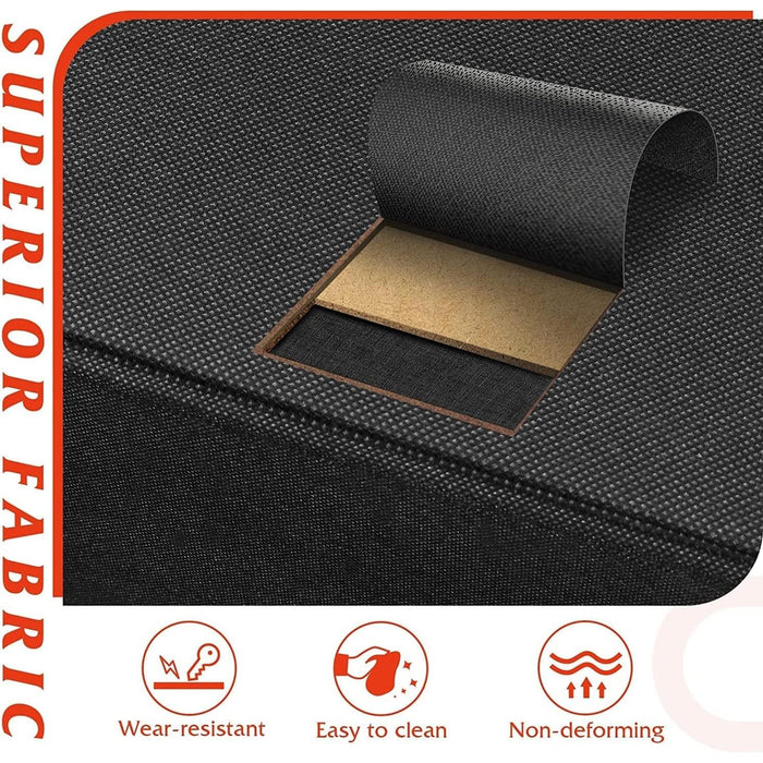 Charcoal Black 11-Drawer Fabric Storage Tower