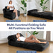 Folding Sofa Bed Convertible Black Pillow Included