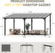 14x10 Gazebo Weatherproof Outdoor Patio Sloped Roof