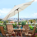 9' Outdoor Patio Umbrella, Outdoor Table Umbrella, Yard Umbrella, Market Umbrella with 8 Sturdy Ribs, Push Button Tilt and Crank
