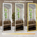 LED Full Length Mirror with Light, 71"X32" Lighted Full Body Mirror with Stand, Dimmable & 3 Color Lighting Standing/Leaning/Wall Mounted Vanity Mirror for Bedroom Cloakroom Livingroom(Rect)