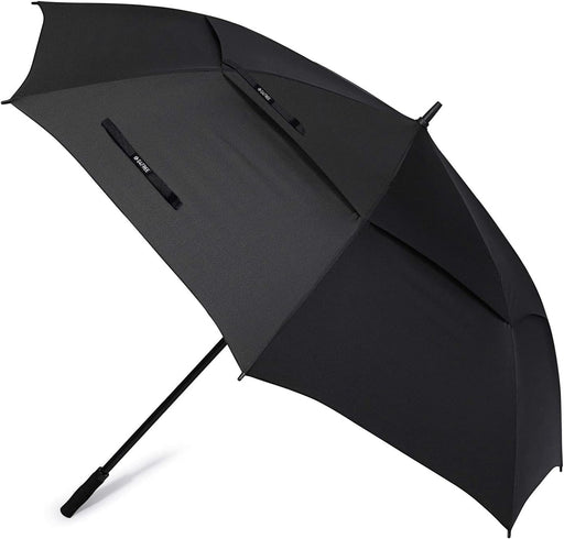 72 Inch Huge Large Oversize Golf Umbrella Automatic Open Double Canopy Vented Windproof Stick Umbrellas, 6 Ft Heavy Duty Outdoor Doorman Umbrella Family Umbrella(Black)