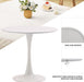 White round Dining Table, 31.5" Circle Tulip Table Kitchen round Dining Table for 2-4 People with Thickened Top and Metal Pedestal, Mid Century Leisure Table for Home, Dining Room, Cafe