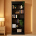 Liberty Furniture Meritage 84 Inch Bookcase for Home Office - Aged Charcoal W/Rub Thru & Caramel