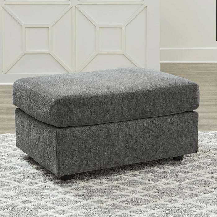 Stairatt Casual Rectangular Upholstered Ottoman, Gray