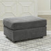 Stairatt Casual Rectangular Upholstered Ottoman, Gray