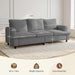83 Inches CorduroyFabricUpholstery 3 Seater DeepSeat Sofa