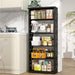 5 Tier Bookshelf, 55"Metal Display Book Shelf, Adjustable Bookcase | Black Bookshelf, Modern Utility Shelf, Tall Storage Shelves, Open Book Case for Office, Living Room, Kitchen, Study Room-23"W