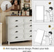 Farmhouse White Dresser for Bedroom, 8 Drawers Dresser