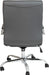Whitney Mid-Back Swivel Leathersoft Desk Chair with Padded Seat and Armrests, Adjustable Height Padded Office Chair, Gray/Chrome