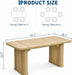 Dining Table for 6-8 People-62 Long Kitchen Dinner Table, Light Oak