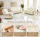 Power Recliner Sofa Set with Led/Storage, Leather Recliner Couch for Living Room, Leather Loveseat Set and Chair with Storage Console for Living Room/House/Apartment(Sofa+Loveseat+Chair)