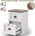Vertical File Cabinet with 2 Drawers for Home Office, White