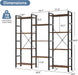 Wide Adjustable Bookshelf With Industrial Modular Panels