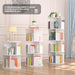 Rotating Corner Bookshelf 360 Degree White Storage