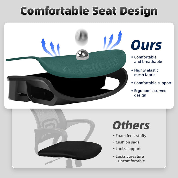 Office Chair Mesh Desk Chair with 3D Armrests Computer Chair